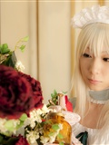 Cosplay C78 longphoto white hair sexy Japanese maid(5)